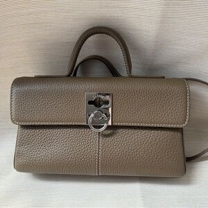 Chic Brown Leather Satchel